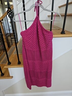 Old Navy Women's Fuchsia Off-the-Shoulder Knit Sweater